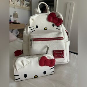LOUNGEFLY Hello Kitty backpack and wallet set ❤️⭐️